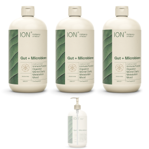 3x 946ml ION* Gut + Microbiome bottles+ dispensing pump (946ml size)